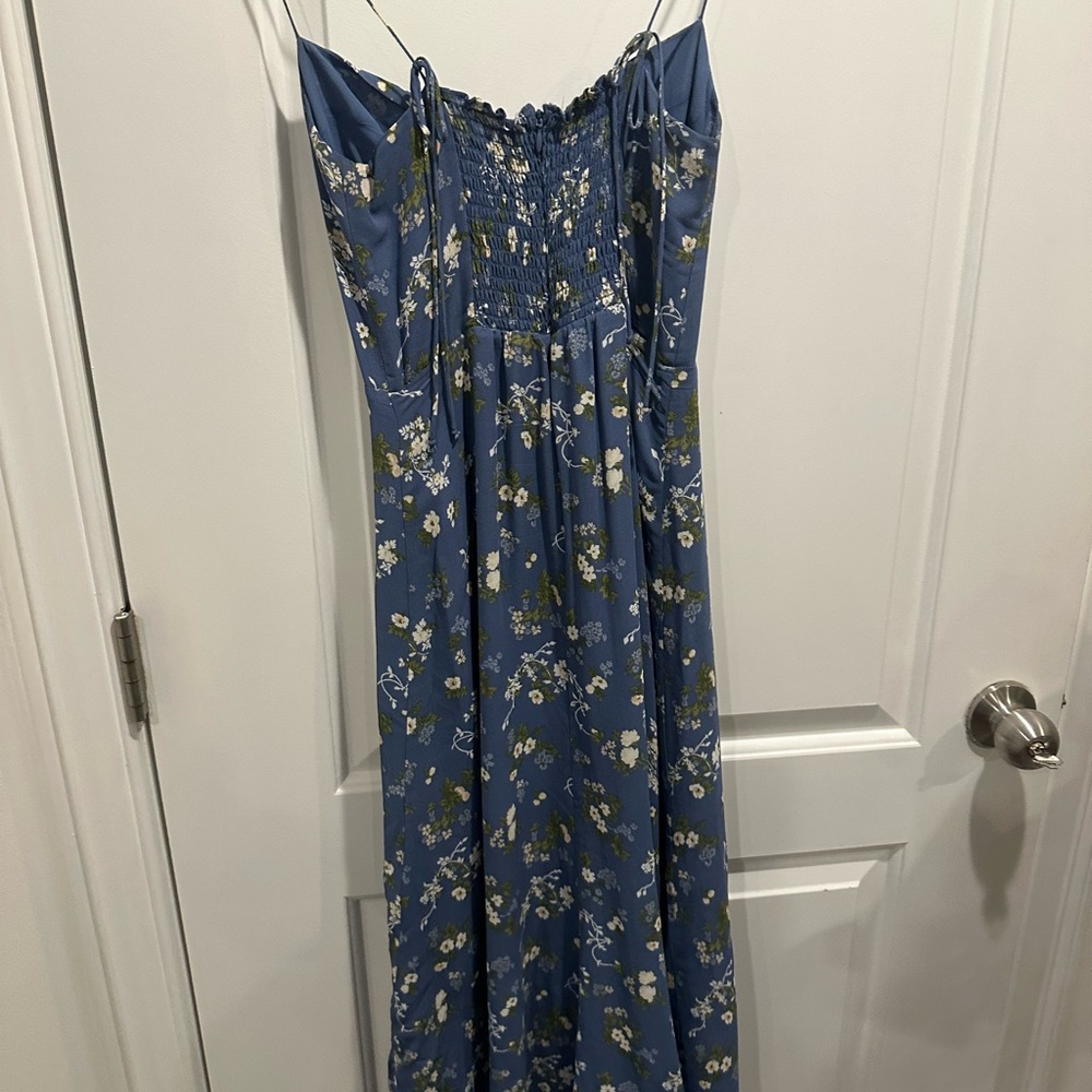 Reformation Blue Floral Spaghetti Strap Dress - Picture 5 of 7